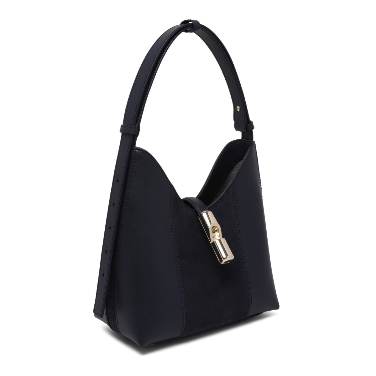 Furla Blue Leather Shoulder Bag.