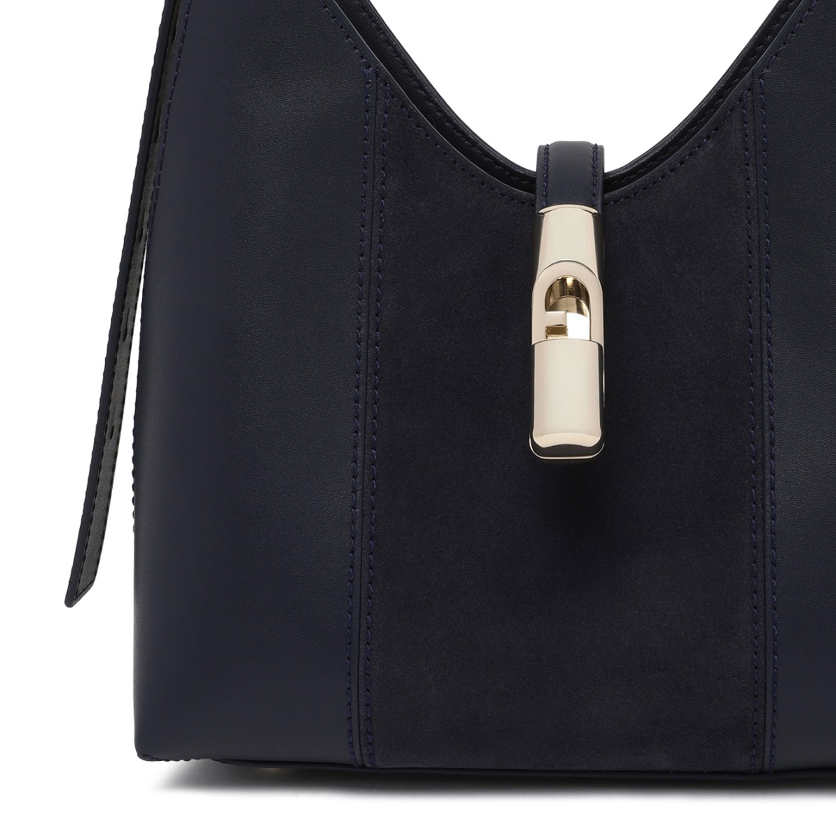 Furla Blue Leather Shoulder Bag.