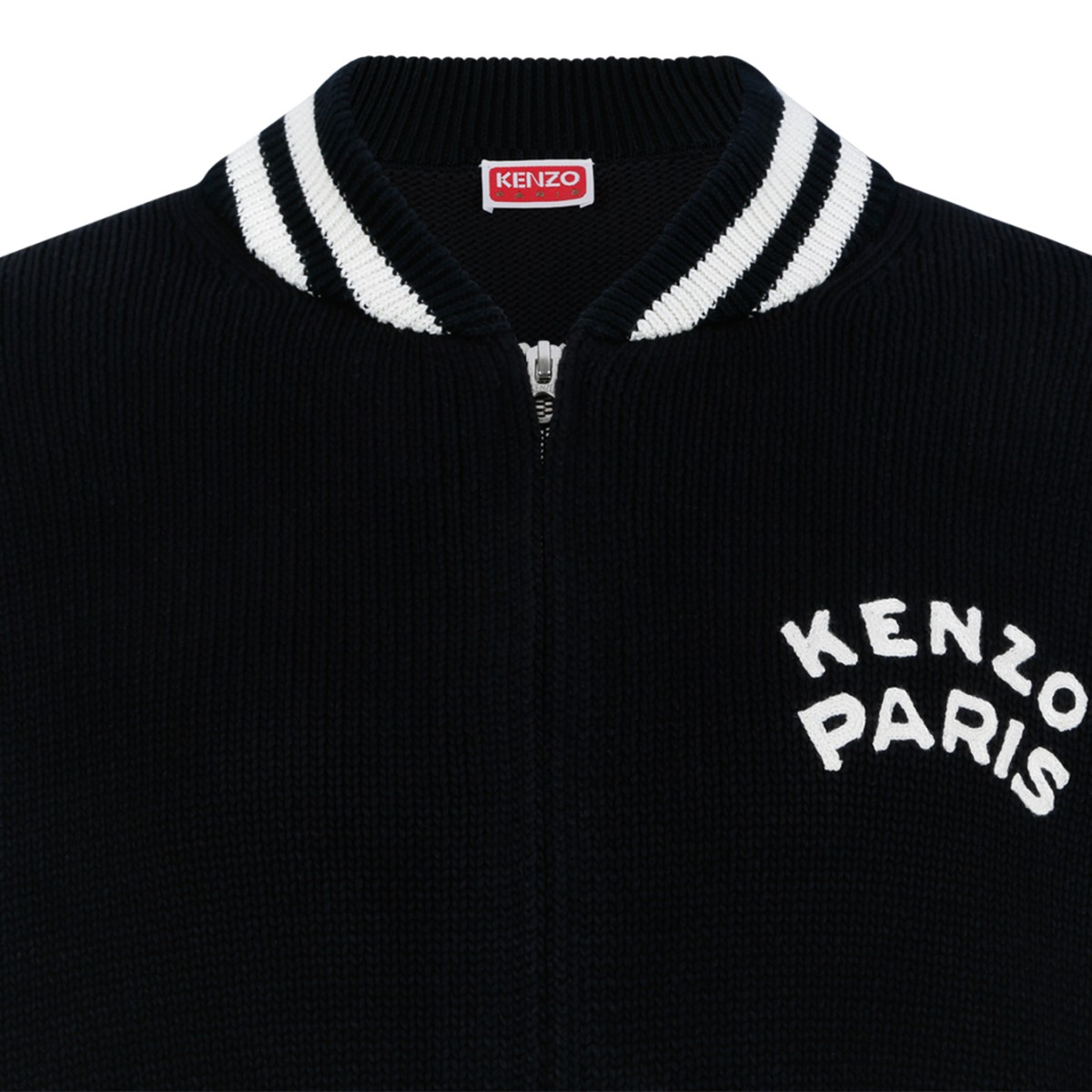 Kenzo Black and White Varsity Bomber Jacket.