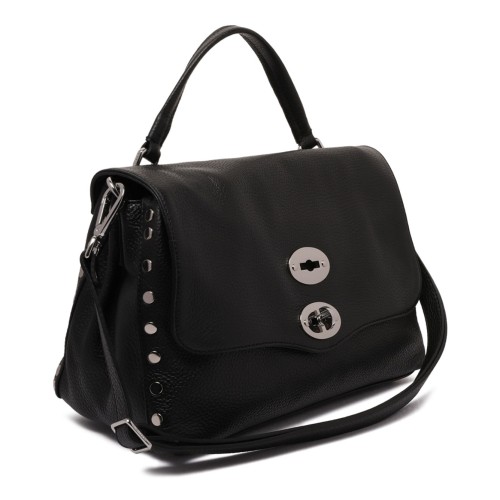 Zanellato Black Leather Top-Handle Bag.