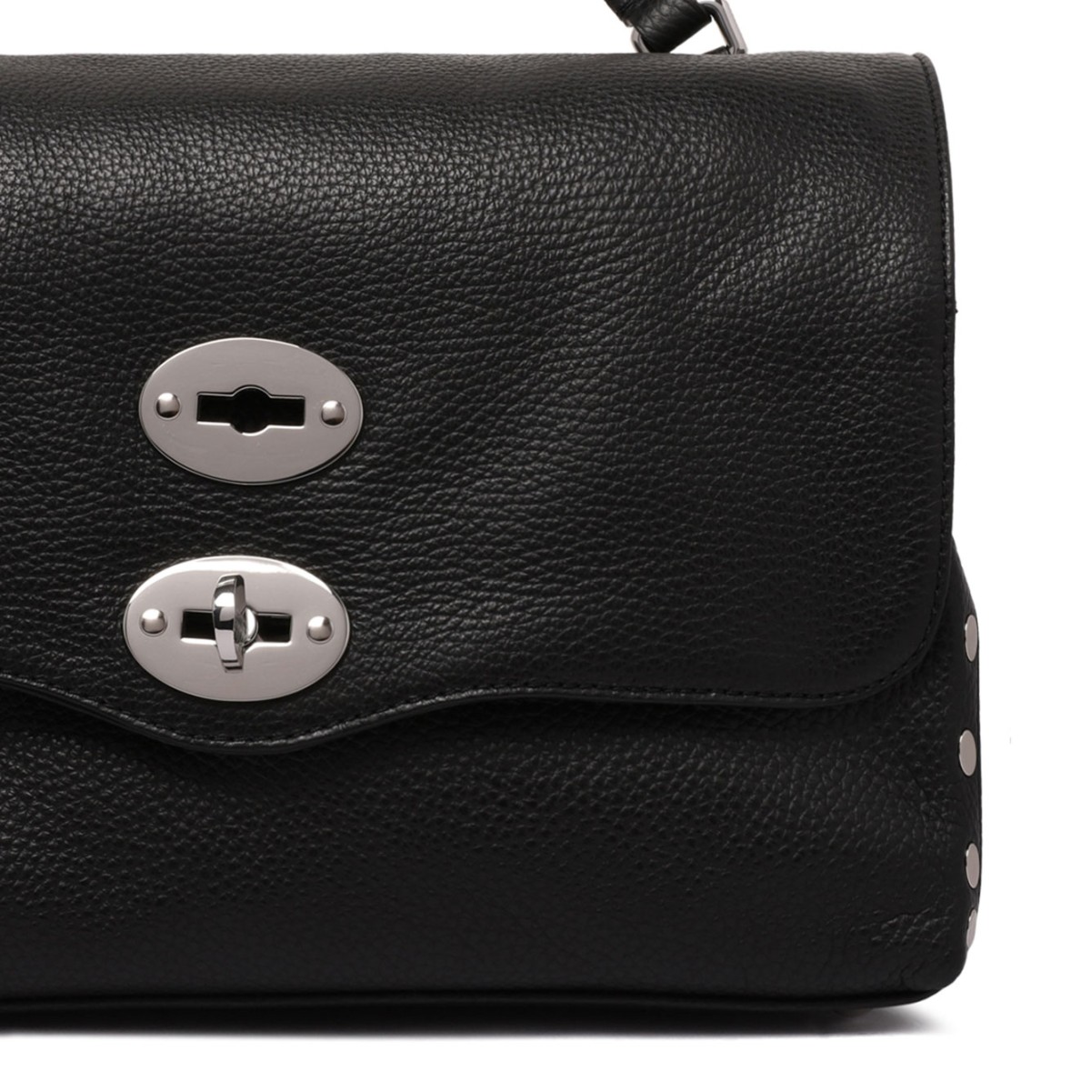 Zanellato Black Leather Top-Handle Bag.