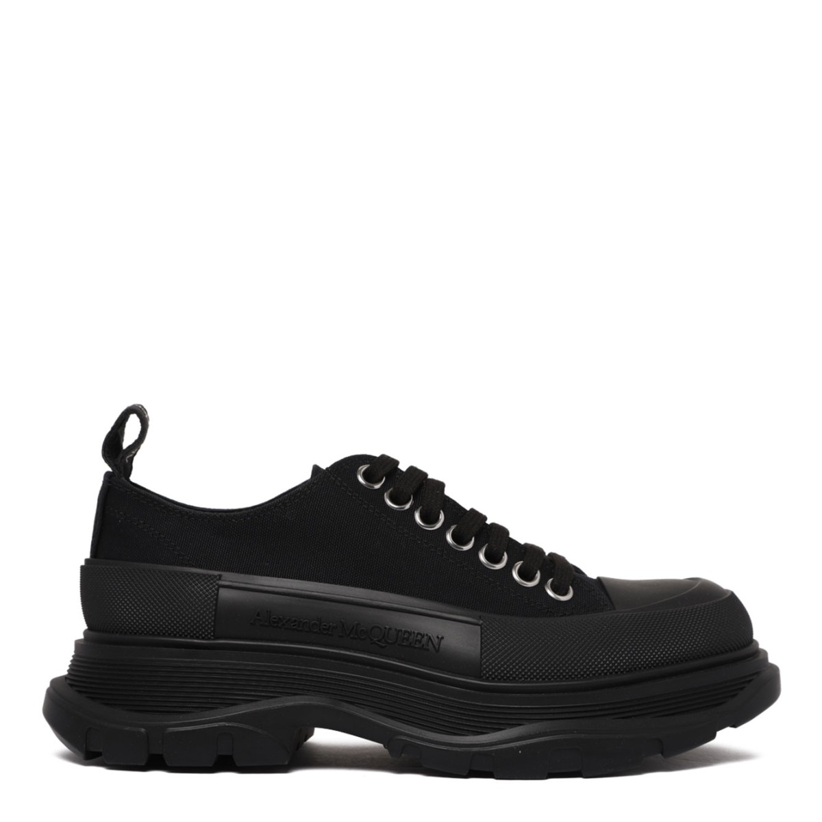 Alexander McQueen Black Tread Slick Sneakers.