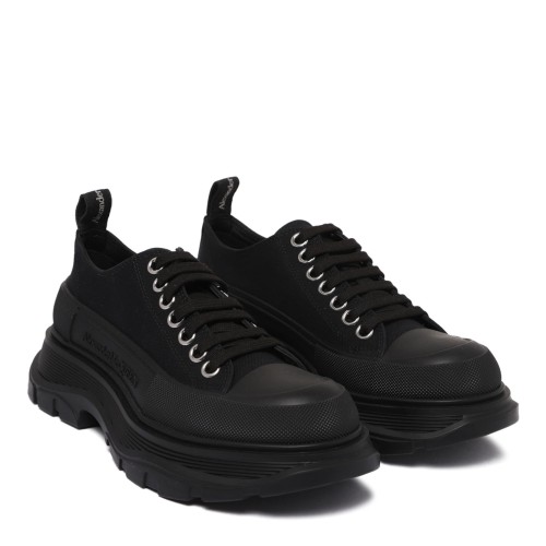 Alexander McQueen Black Tread Slick Sneakers. 2