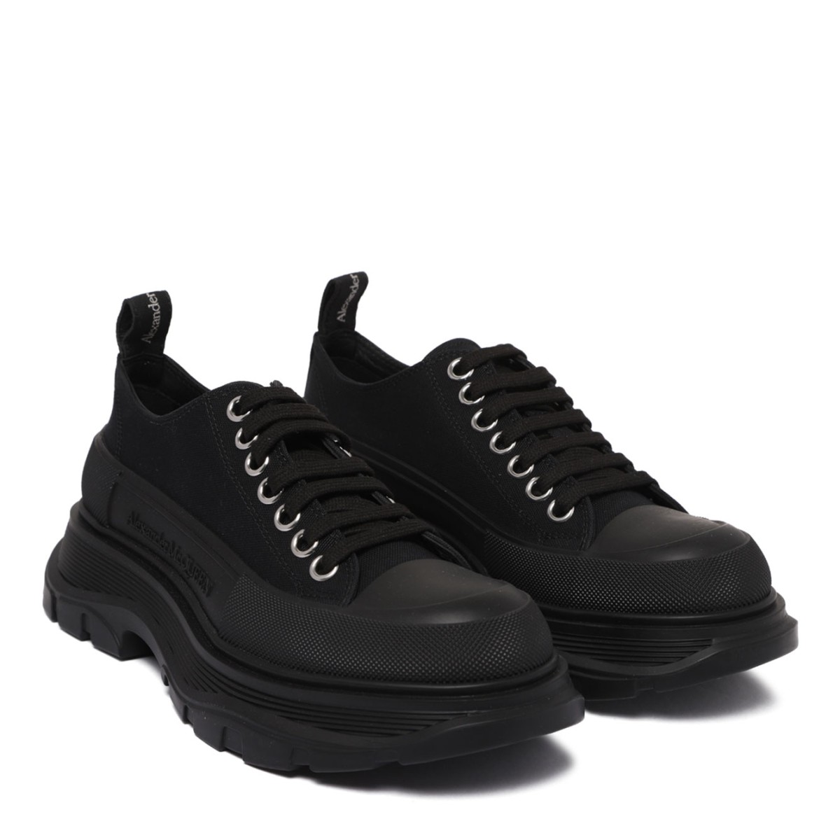 Alexander McQueen Black Tread Slick Sneakers.