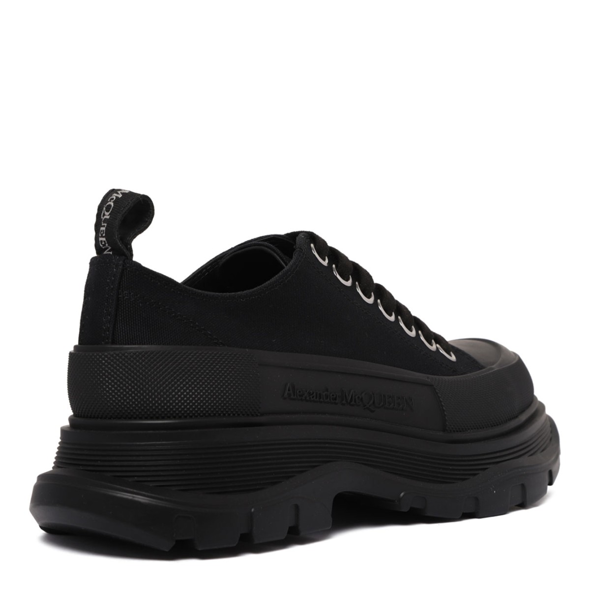 Alexander McQueen Black Tread Slick Sneakers.