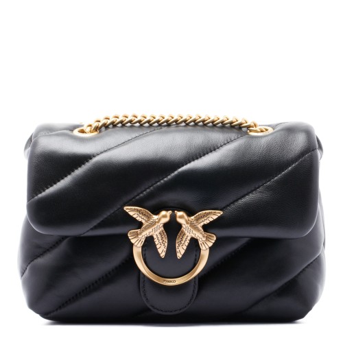 Pinko Black Quilted Love Bag.