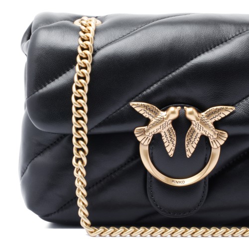 Pinko Black Quilted Love Bag.