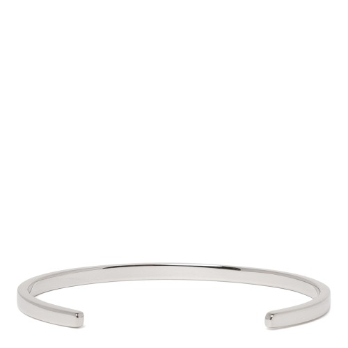 MM6 Maison Margiela Silver Logo Cuff Bracelet. 2
