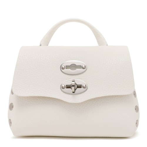 Zanellato Postina White Leather Top Handle Bag.