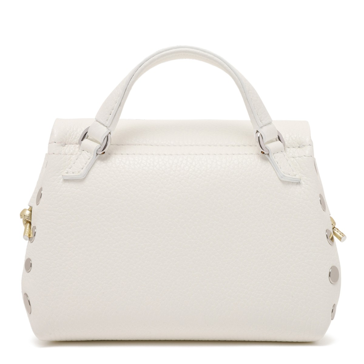 Zanellato Postina White Leather Top Handle Bag.