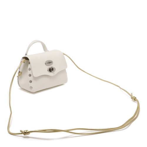 Zanellato Postina White Leather Top Handle Bag.