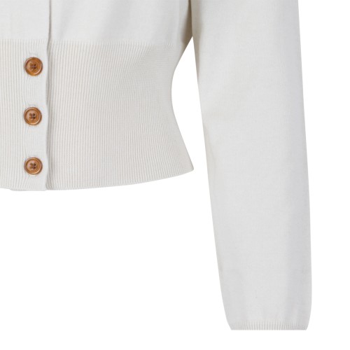 Vivienne Westwood Ivory Wool Cardigan.