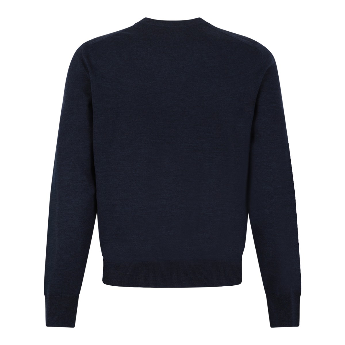 Alexander McQueen Navy Wool Crew-Neck Sweater.