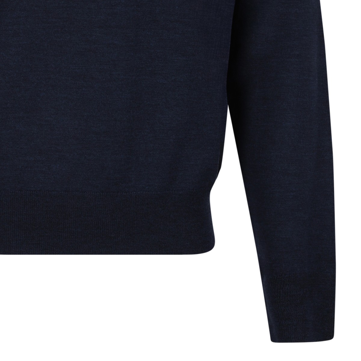 Alexander McQueen Navy Wool Crew-Neck Sweater.