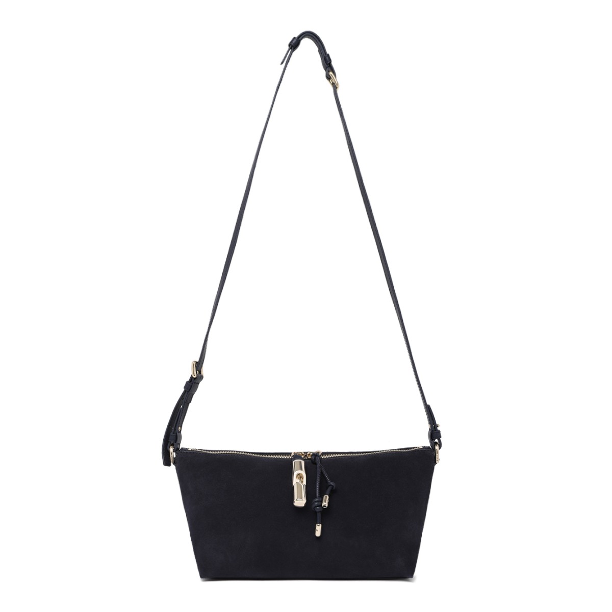 Furla Black Leather Crossbody Bag.