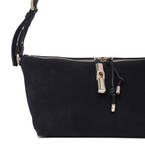 Furla Black Leather Crossbody Bag.
