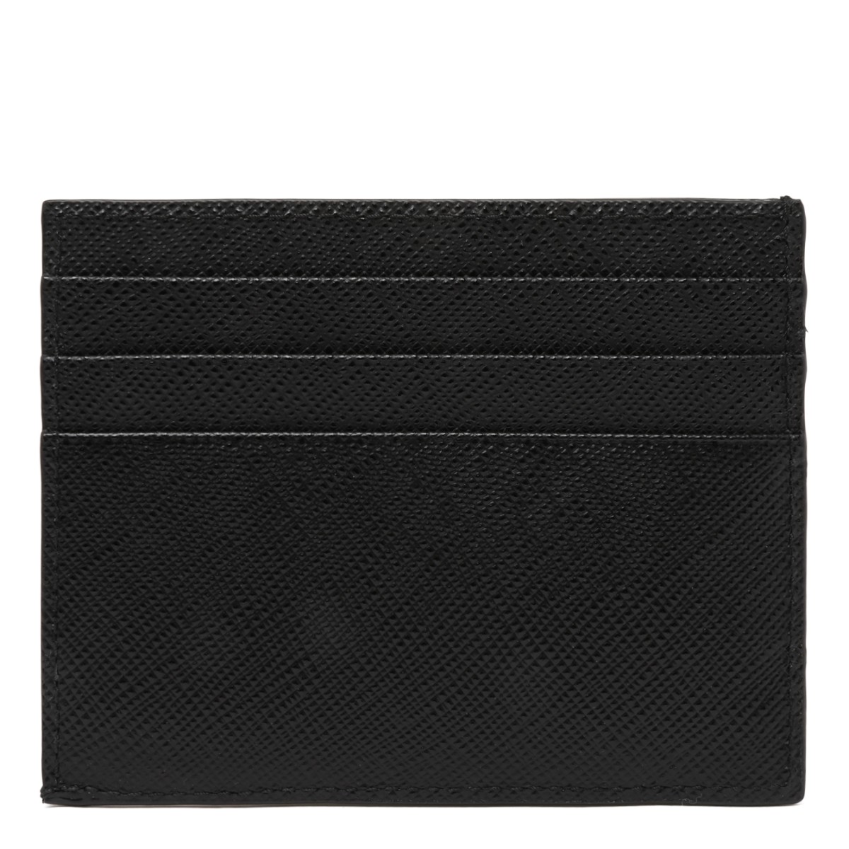 Prada Black Saffiano Leather Card Holder.