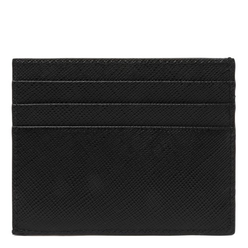 Prada Black Saffiano Leather Card Holder.