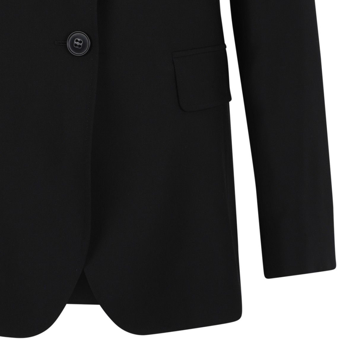 Max Mara Black Tailored Wool Blazer.