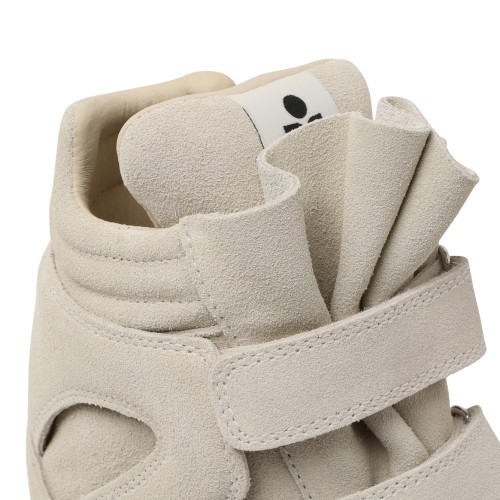 Isabel Marant Beige Wedge High-Top Sneakers.
