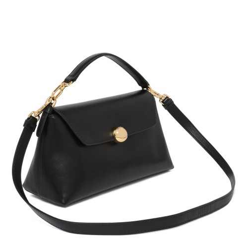 Furla Black Leather Shoulder Bag.