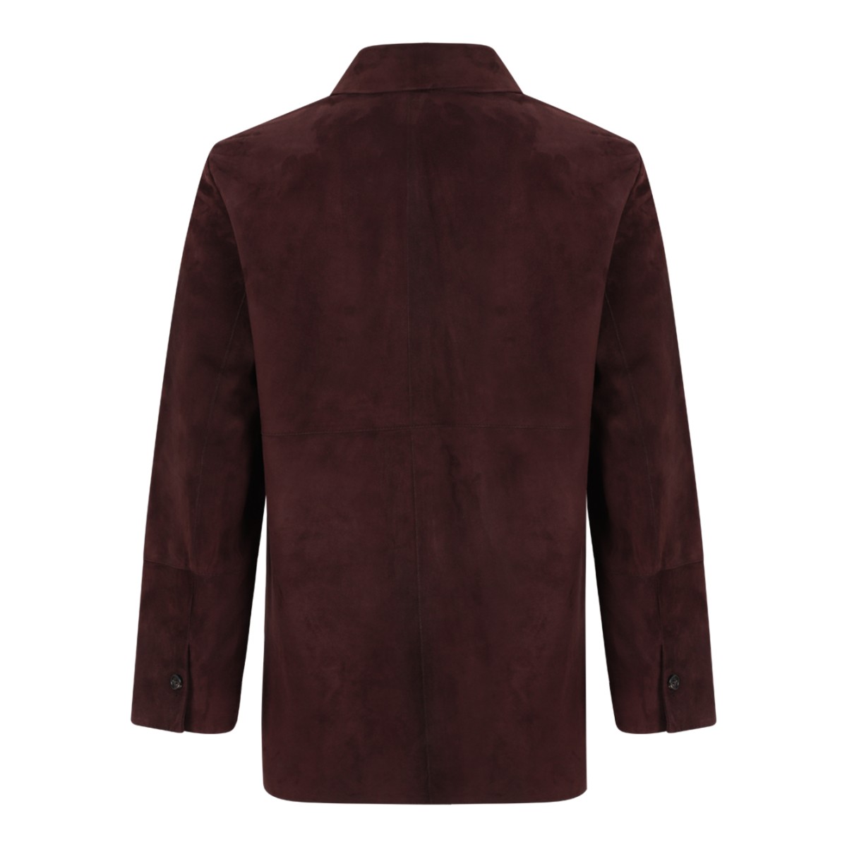 Max Mara Burgundy Suede Shirt Jacket.