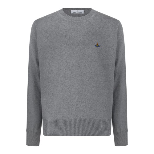 Vivienne Westwood Grey Wool Orb Sweater.