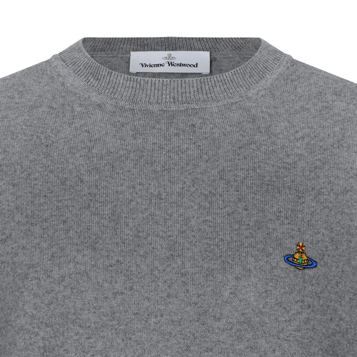 Vivienne Westwood Grey Wool Orb Sweater.