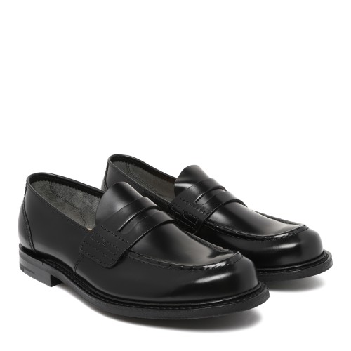 Church's Black Leather Penny Loafers. 2