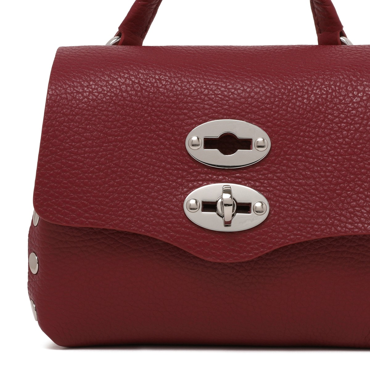 Zanellato Postina Red Leather Top Handle Bag.