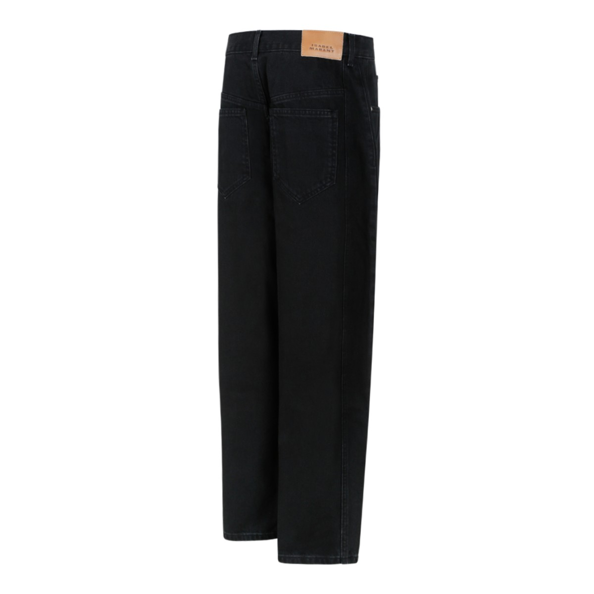 Isabel Marant Black Straight-Leg Jeans.