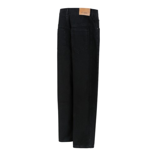 Isabel Marant Black Straight-Leg Jeans.