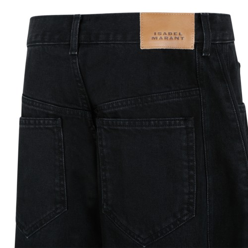 Isabel Marant Black Straight-Leg Jeans.