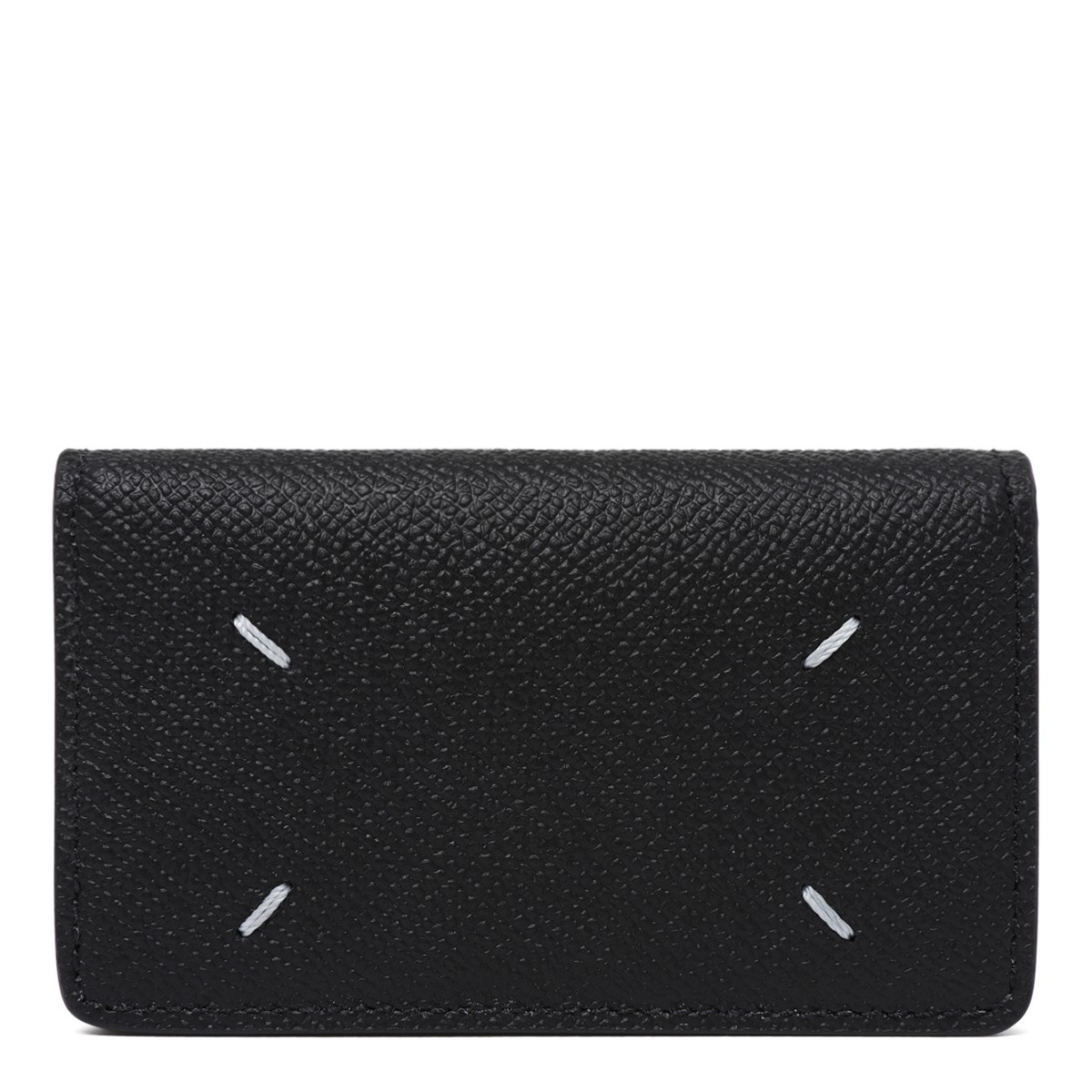 Maison Margiela Black Grained Leather Wallet.