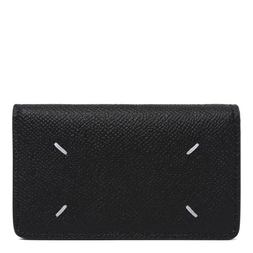 Maison Margiela Black Grained Leather Wallet.