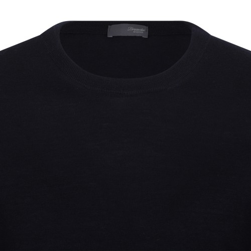 Drumohr Navy Merino Wool Sweater.