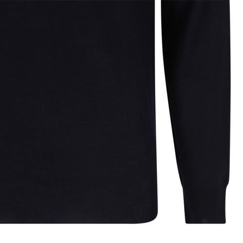Drumohr Navy Merino Wool Sweater.