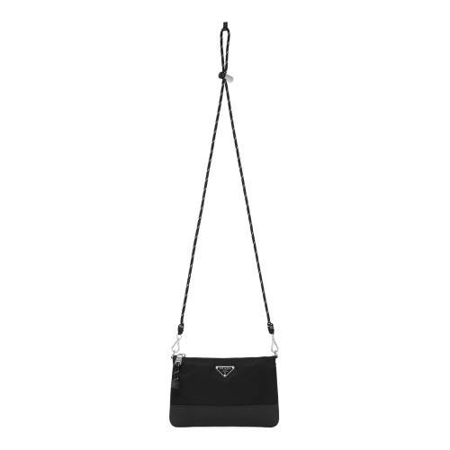 Prada Black Saffiano Leather Crossbody Pouch.