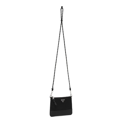 Prada Black Saffiano Leather Crossbody Pouch.
