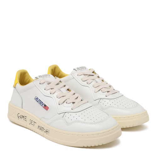 Autry Game Set Match White Leather Sneakers. 2