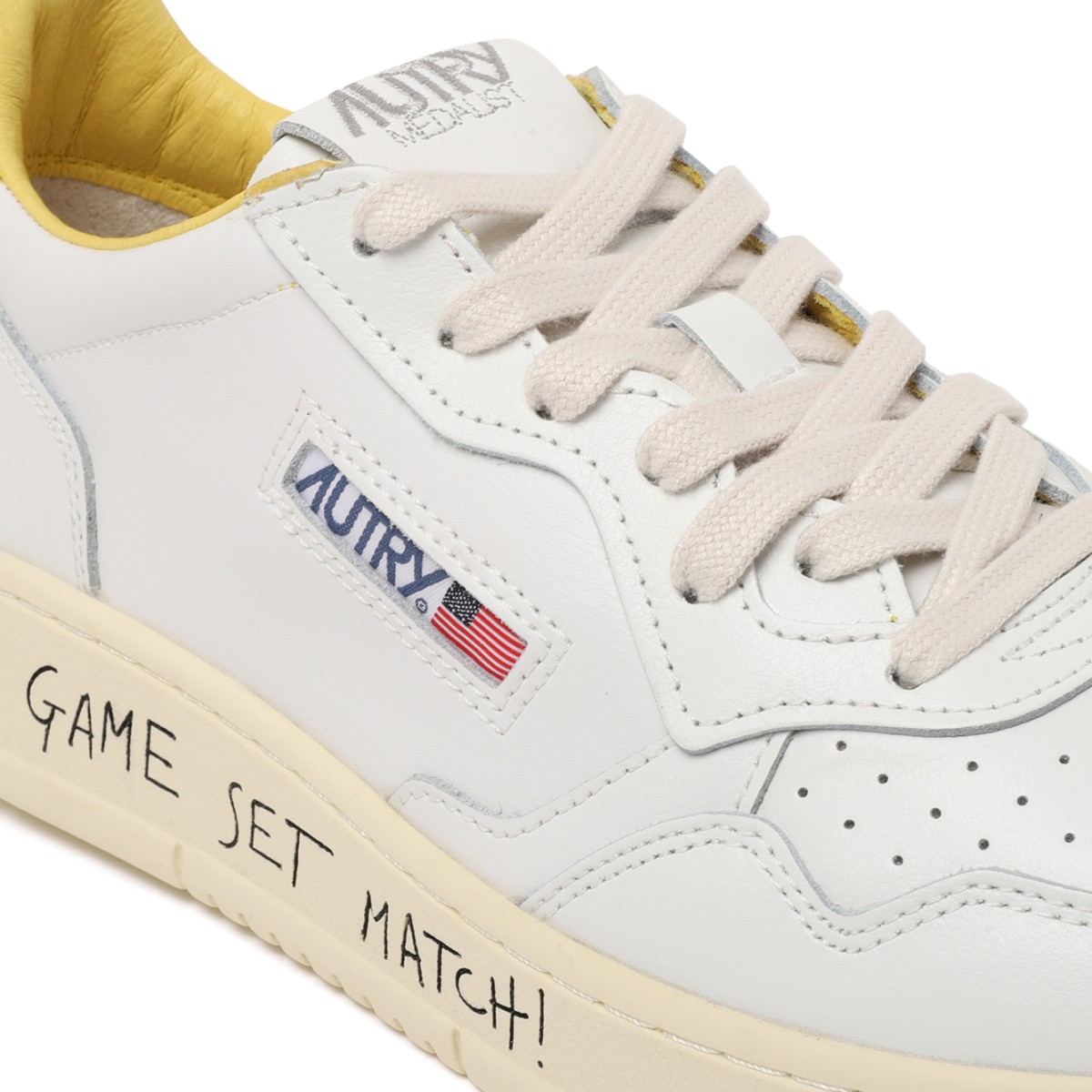 Autry Game Set Match White Leather Sneakers.