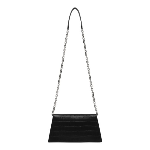 Alexander McQueen Black Leather Skull Chain Wallet. 2