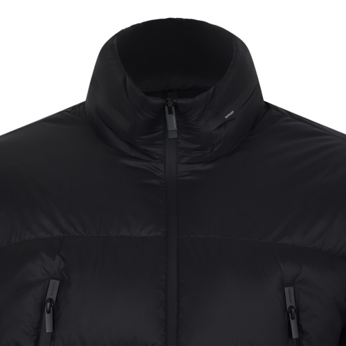 Moncler Black Quilted Down Jacket.