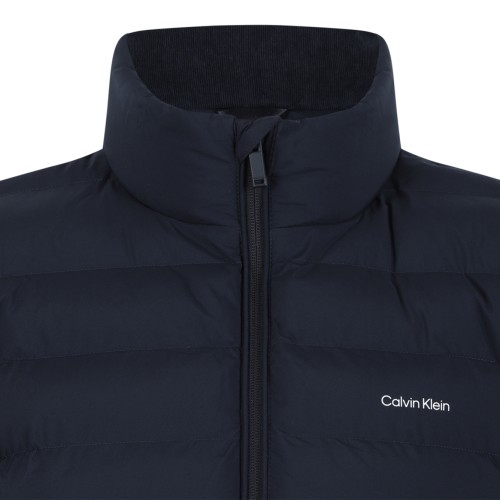 Calvin Klein Navy Quilted Down Jacket.