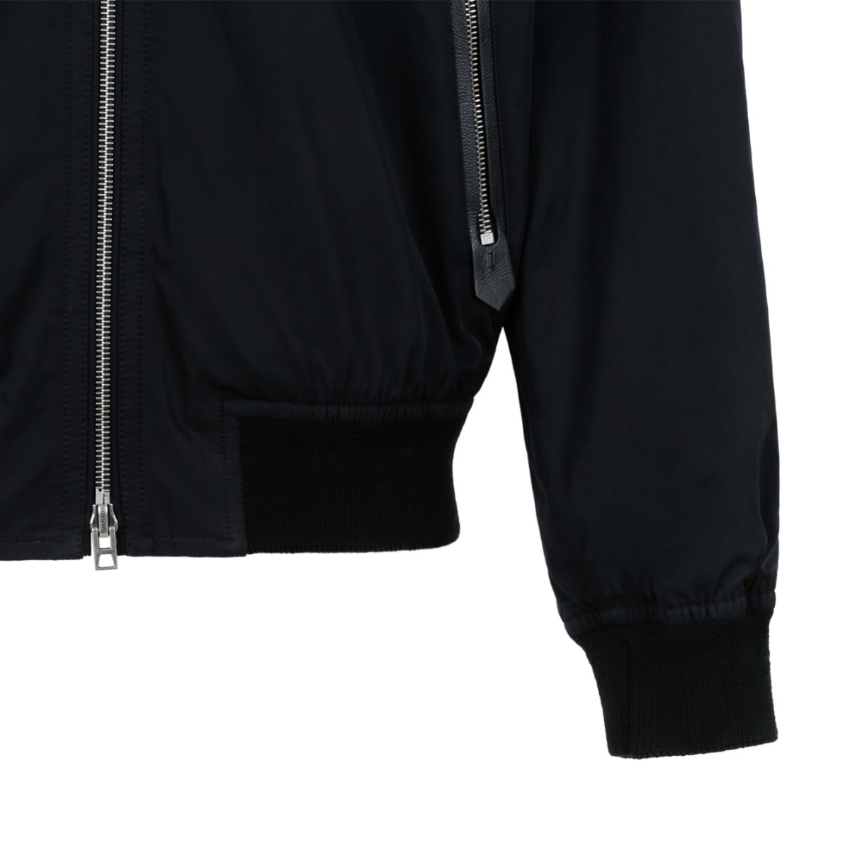 Tom Ford Black Technical Bomber Jacket.
