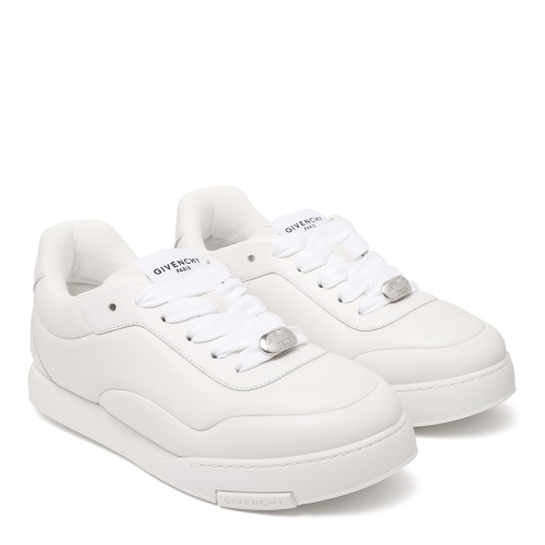 Givenchy White Leather Low-Top Sneakers.