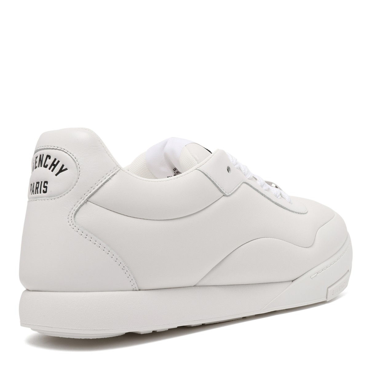 Givenchy White Leather Low-Top Sneakers.