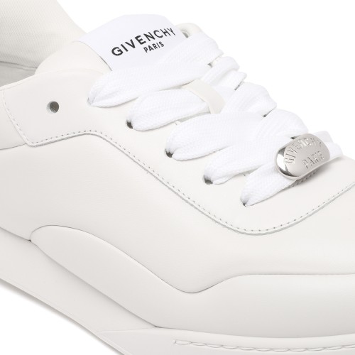 Givenchy White Leather Low-Top Sneakers.