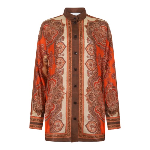 Zimmermann Paisley Print Silk Shirt.