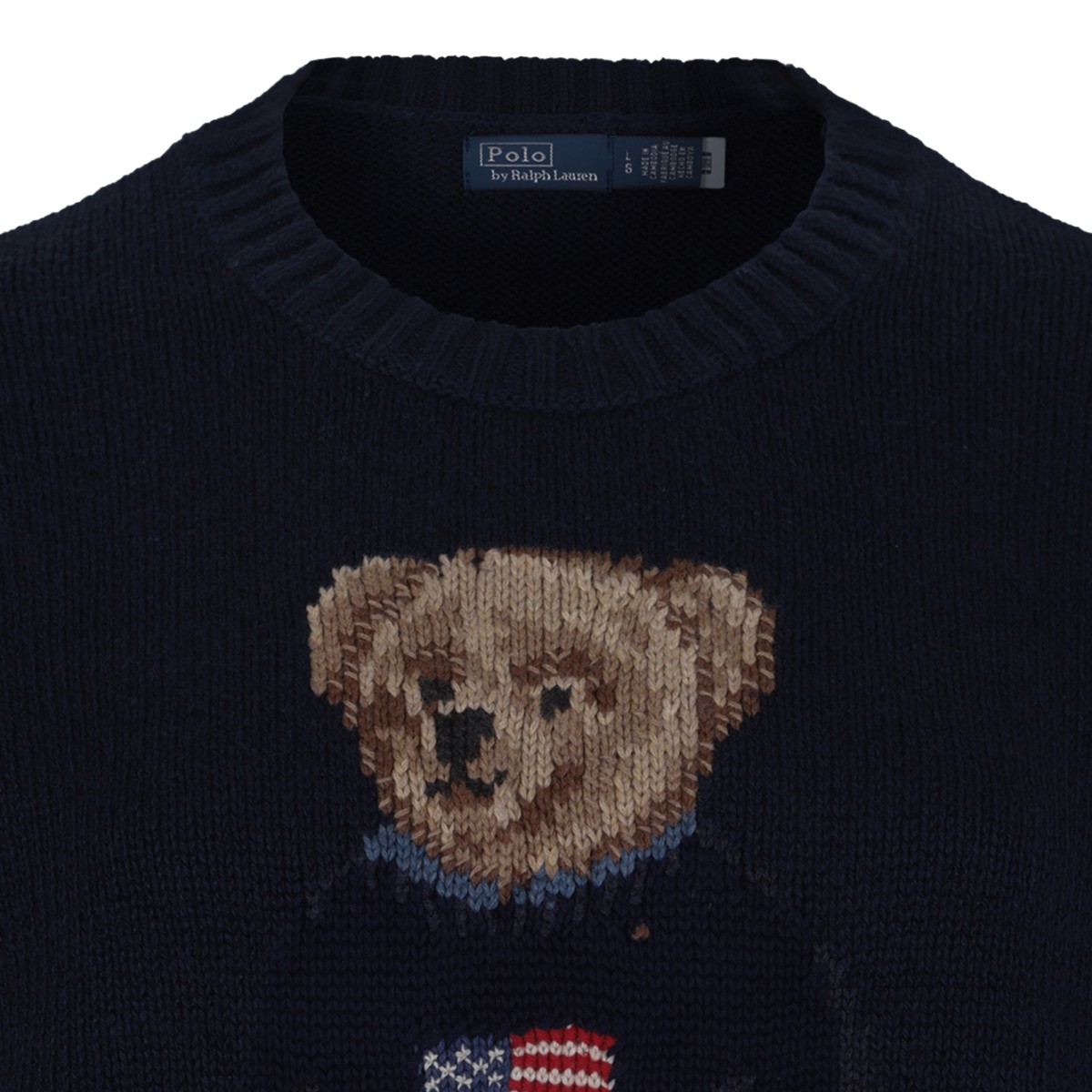 Polo Ralph Lauren Navy Polo Bear Wool Sweater.